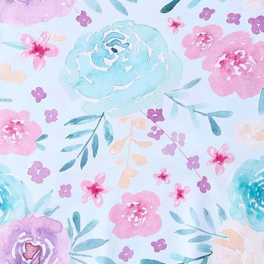 Pink Floral Baby Romper