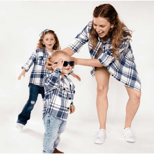 Mommy & Me Navy Plaid Flannel