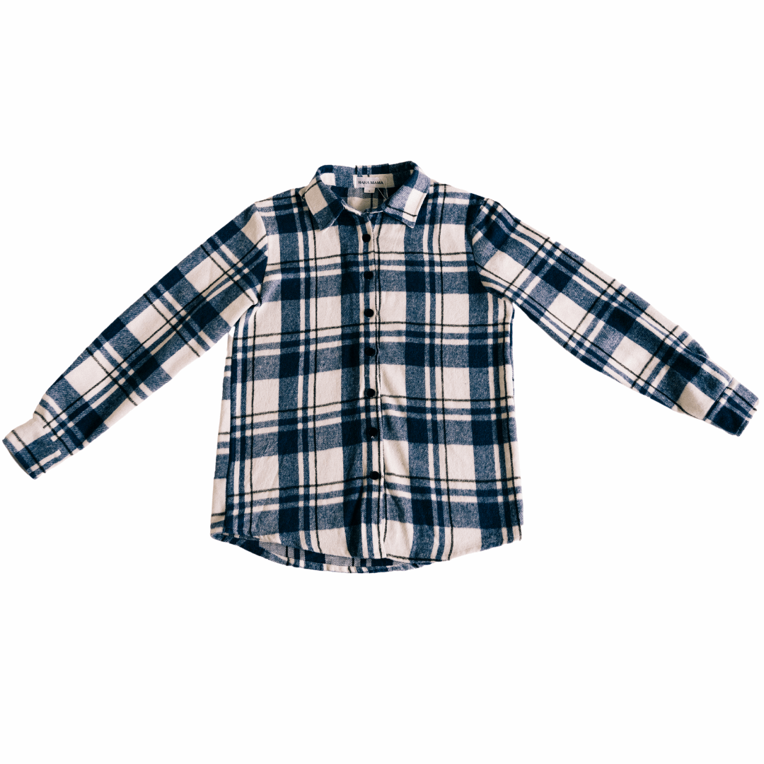 Mommy & Me Navy Plaid Flannel