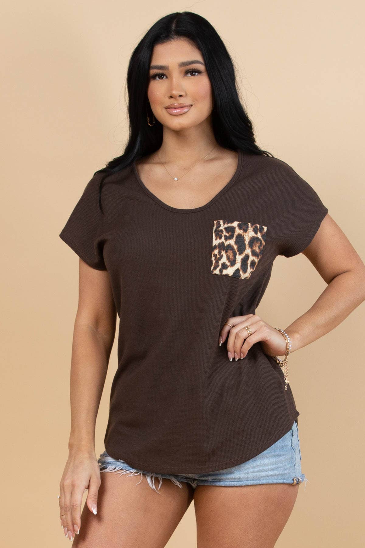 Leopard Pocket Top