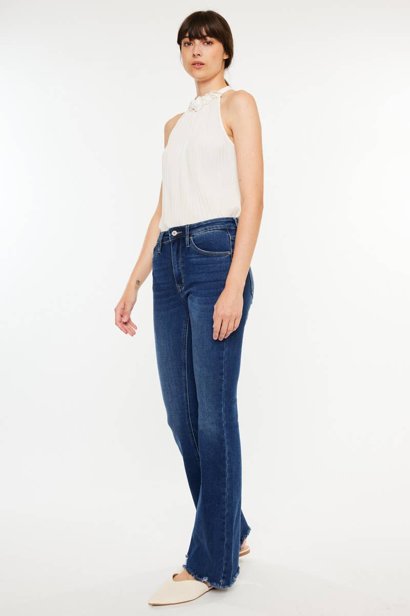Mid Rise Bootcut Raw Hem