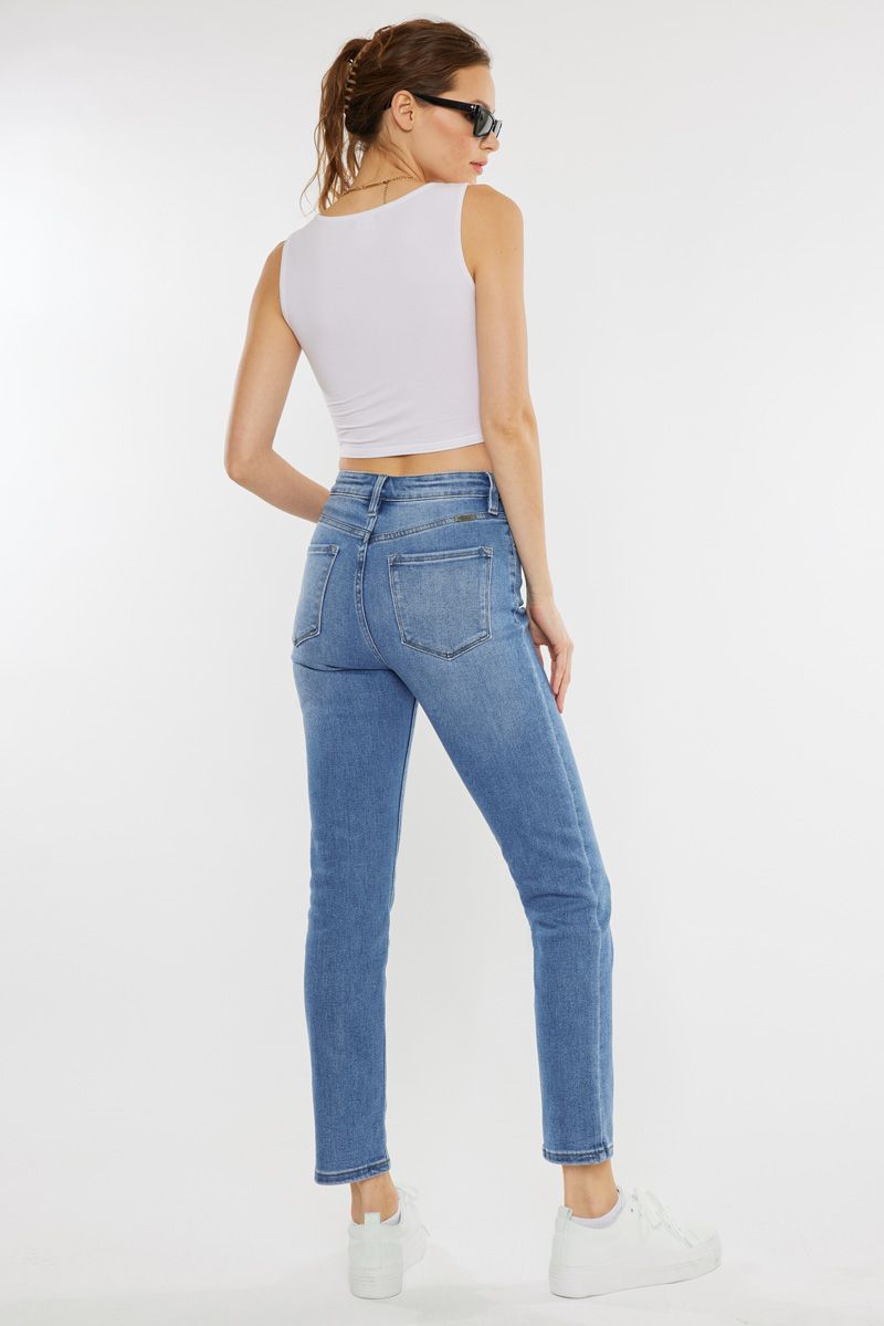 KanCan High Rise Slim Straight Light