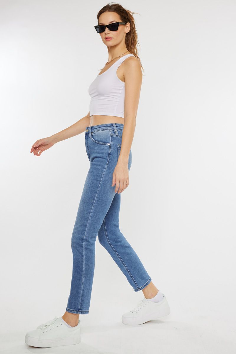 KanCan High Rise Slim Straight Light