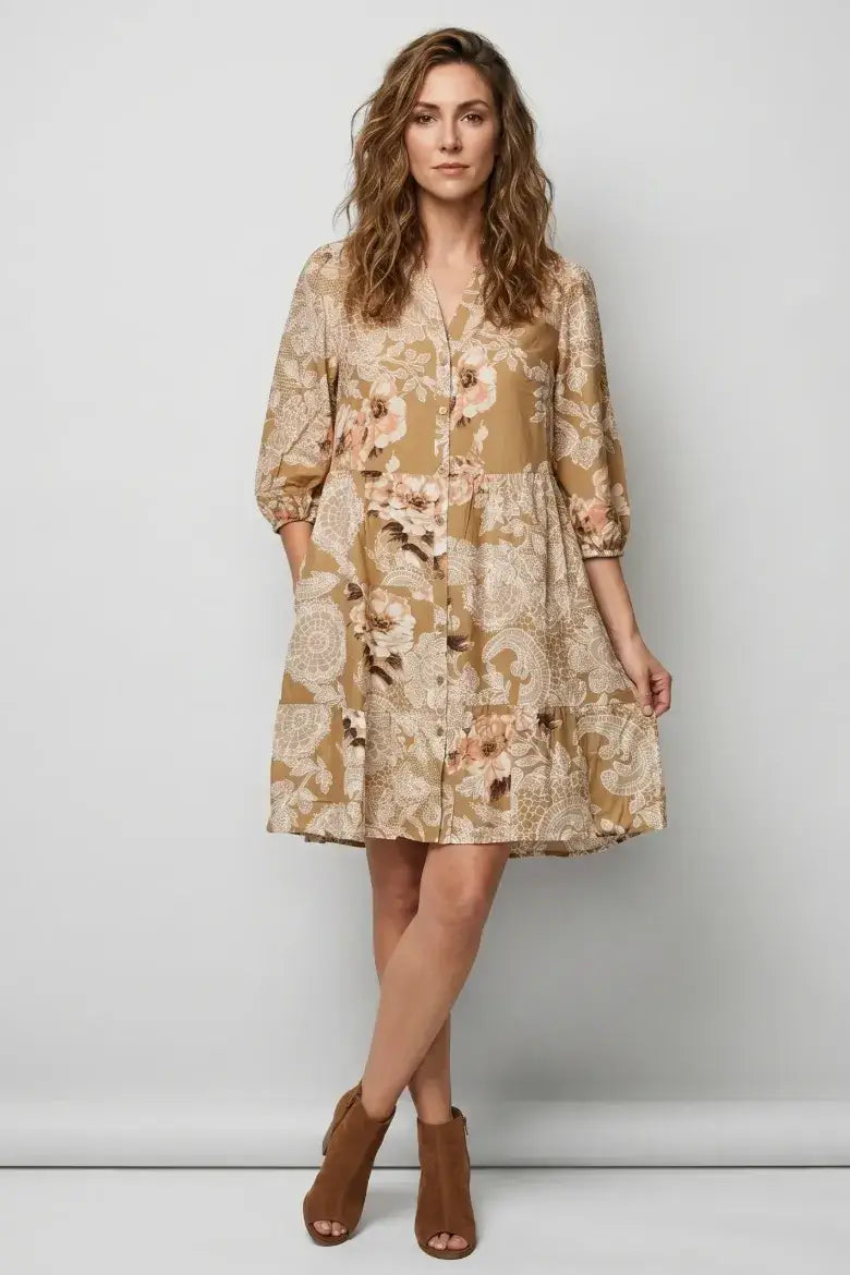 Linique Floral Midi Dress