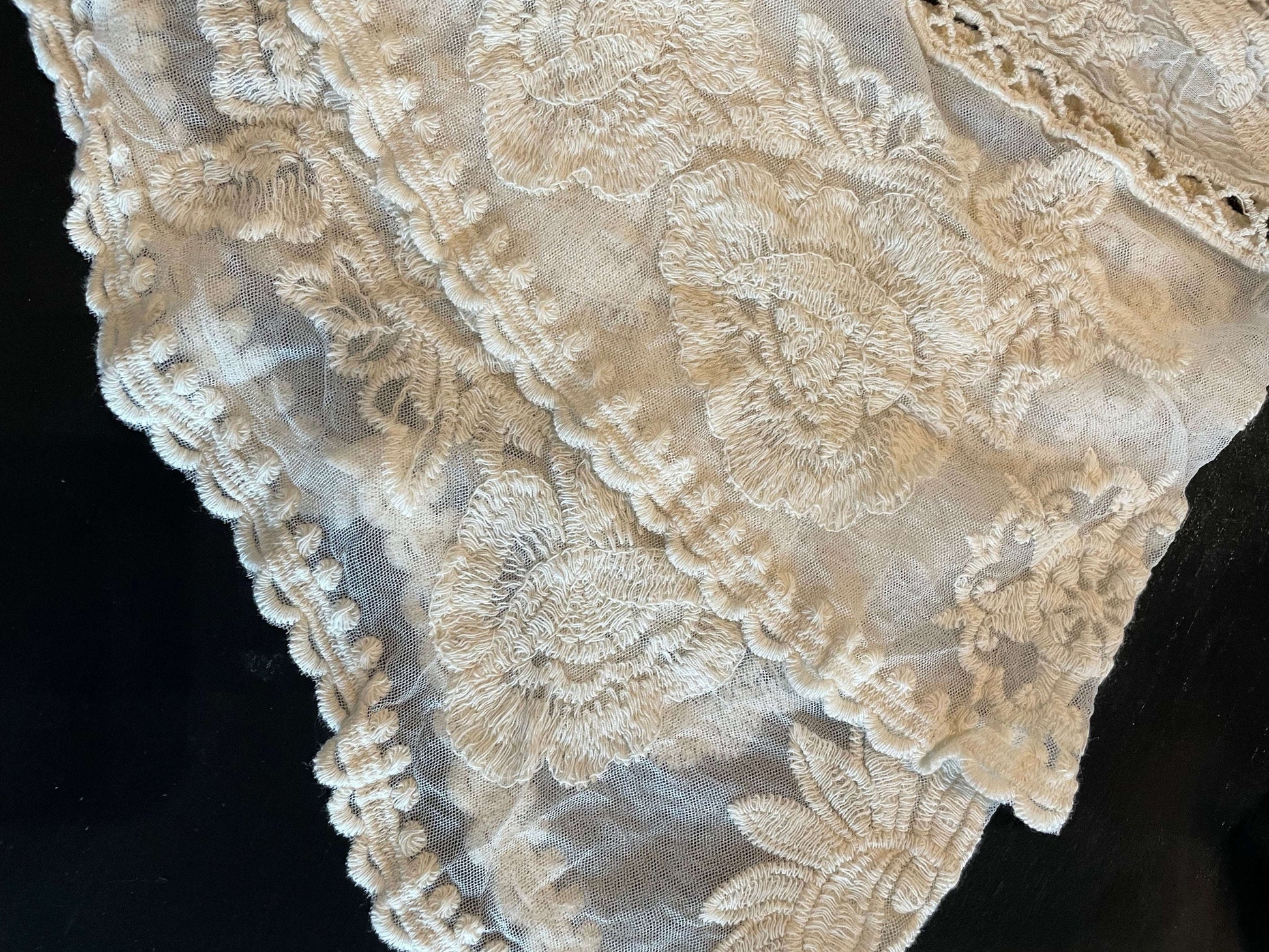 Natural Crochet Trim Top
