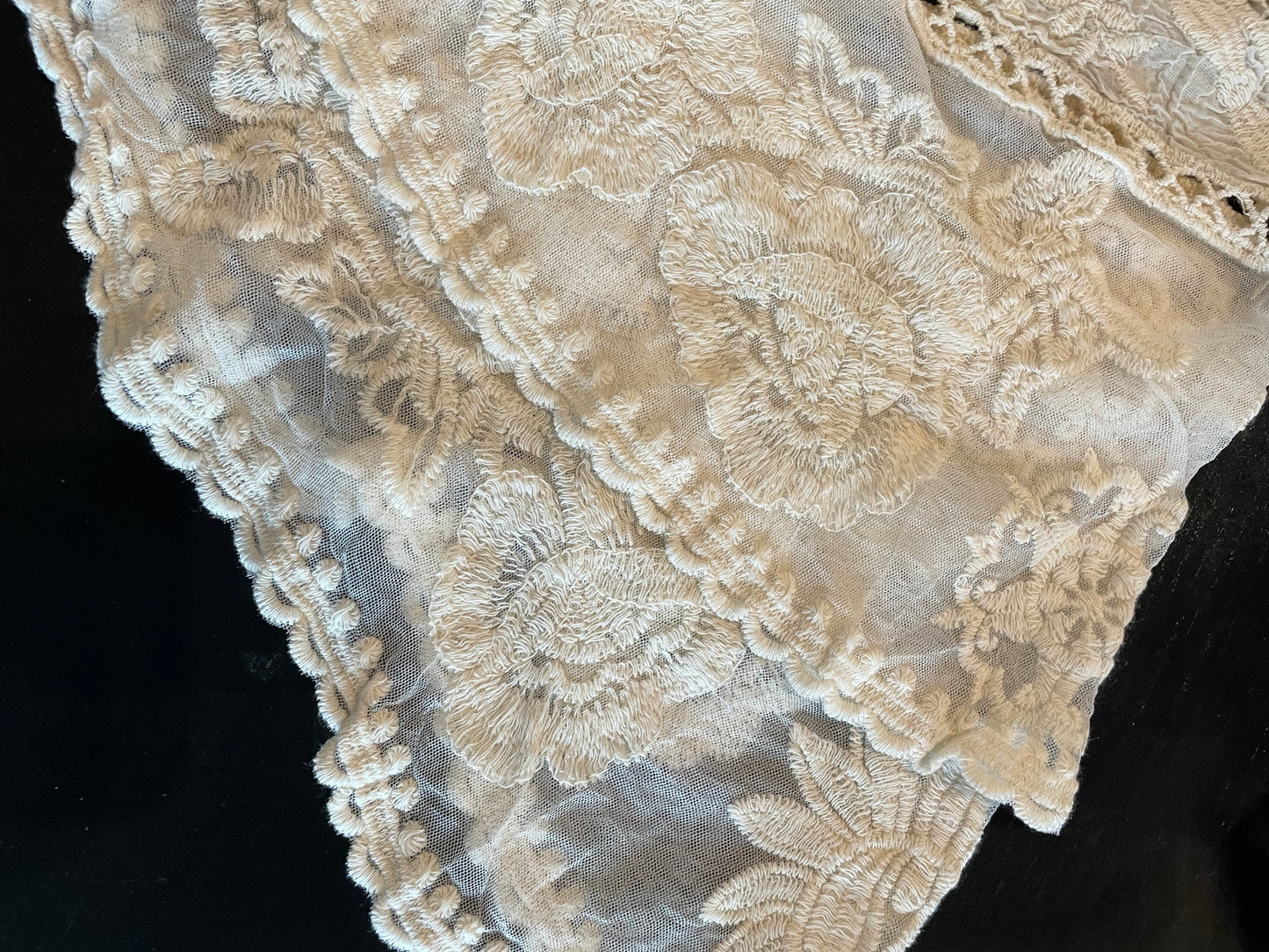 Natural Crochet Trim Top