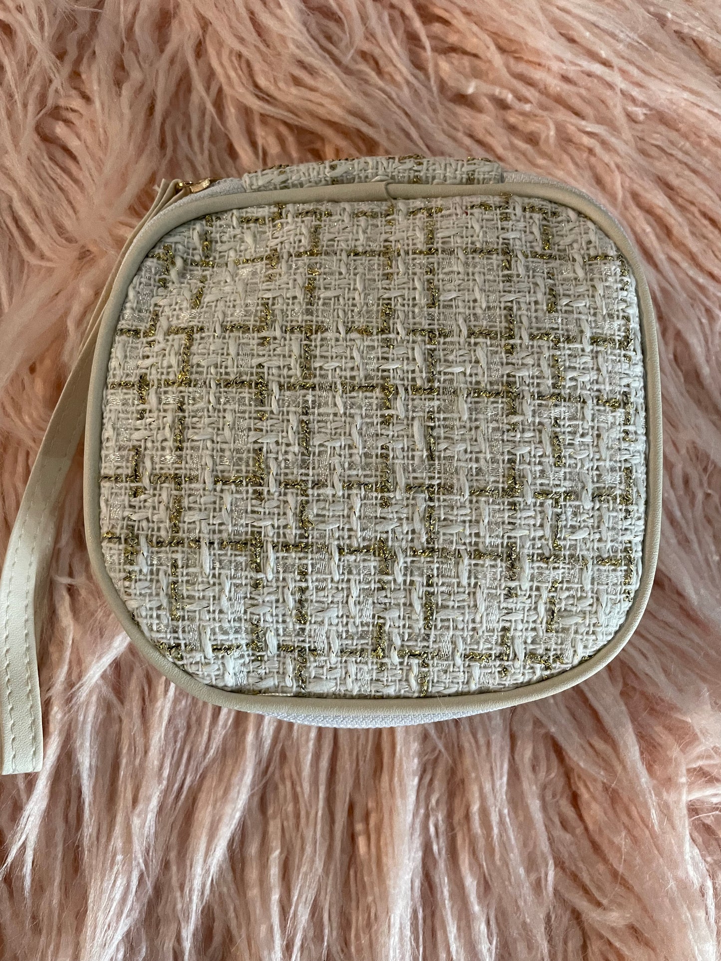 Tweed Makeup Bag