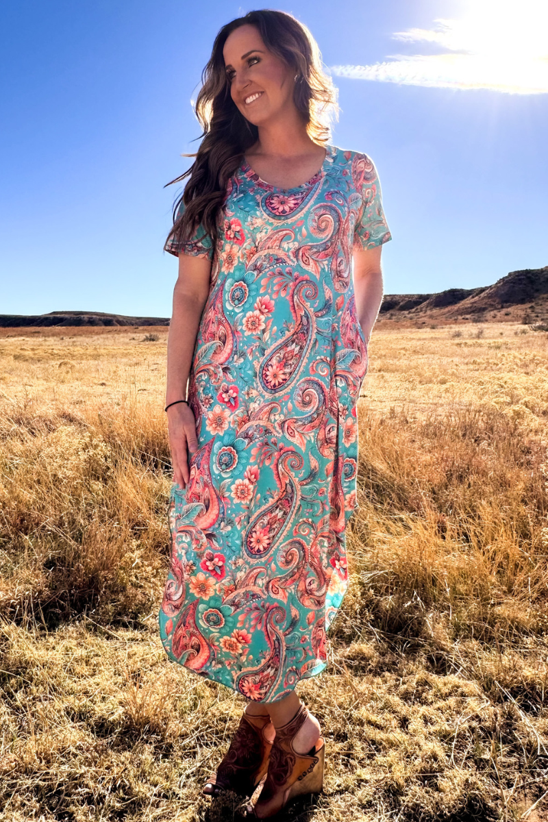 Willow Paisley Maxi Dress