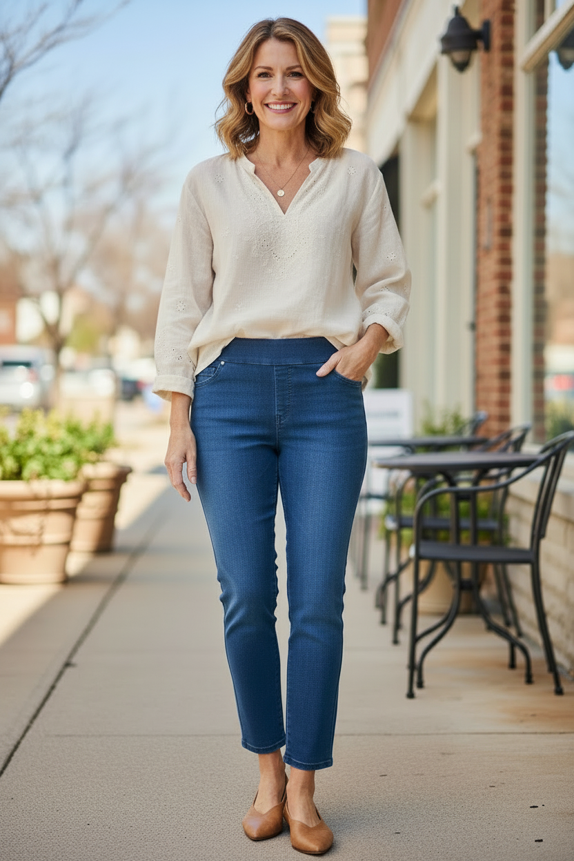 Dark Denim Capri