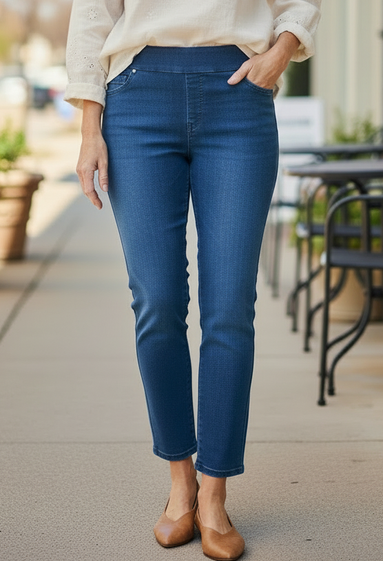 Dark Denim Capri