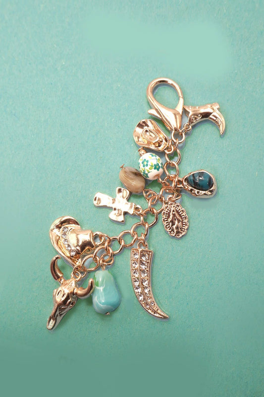 Bag Charm - Western Skull