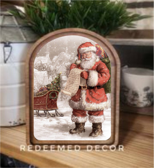 Santa List Framed Art