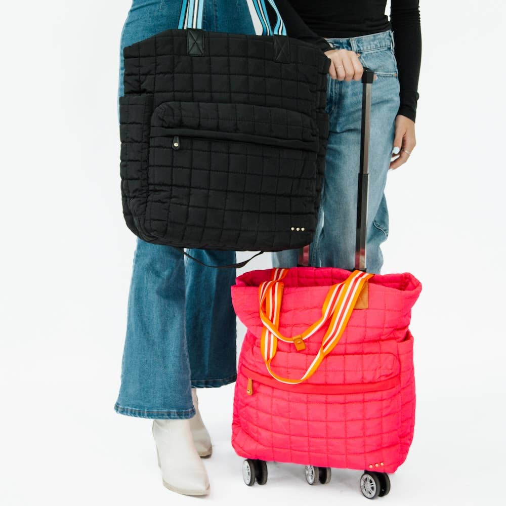 Quilted Roller Bag - Fuchsia