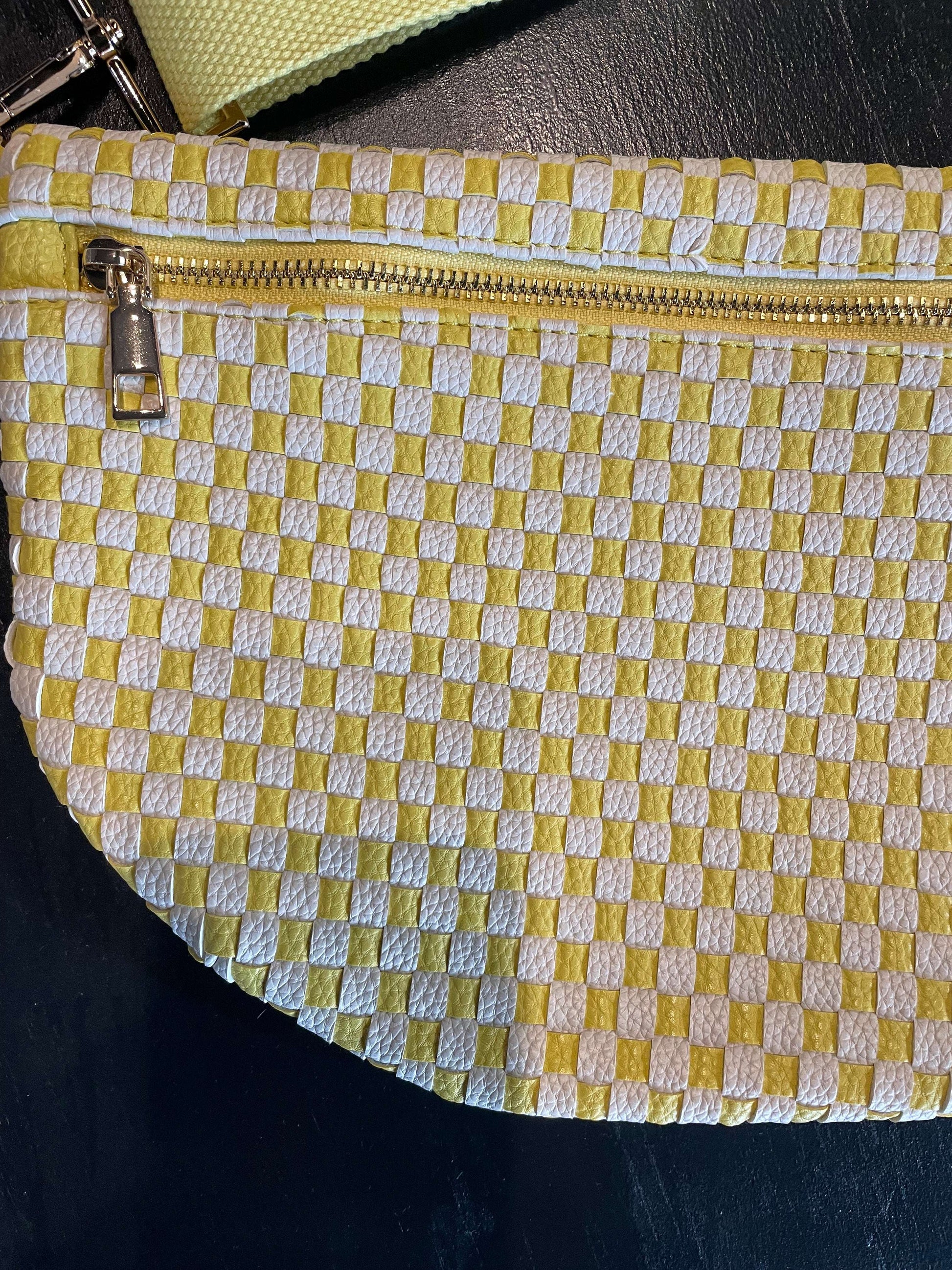 Yellow Checker Crossbody