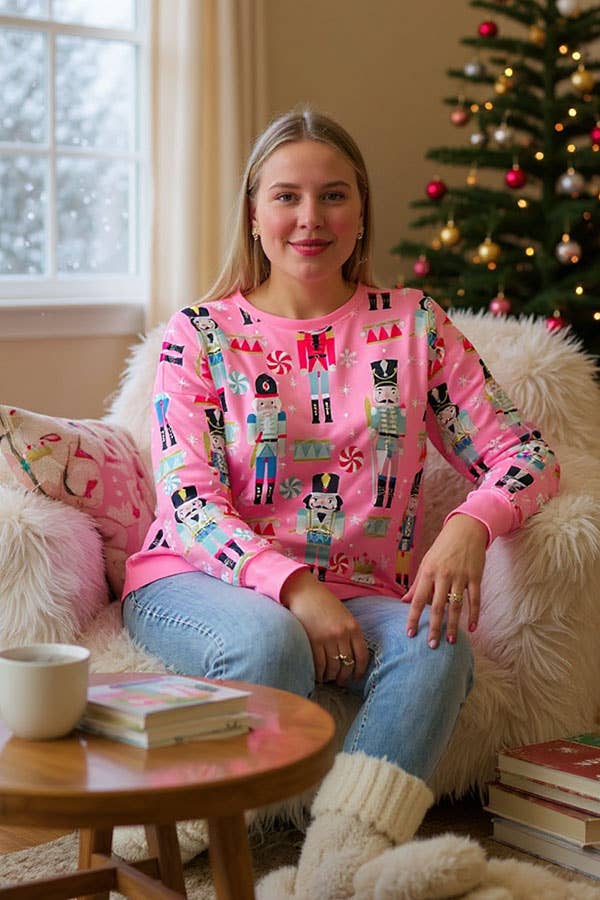 Pink Nutcracker Lightweight Sweatshirt