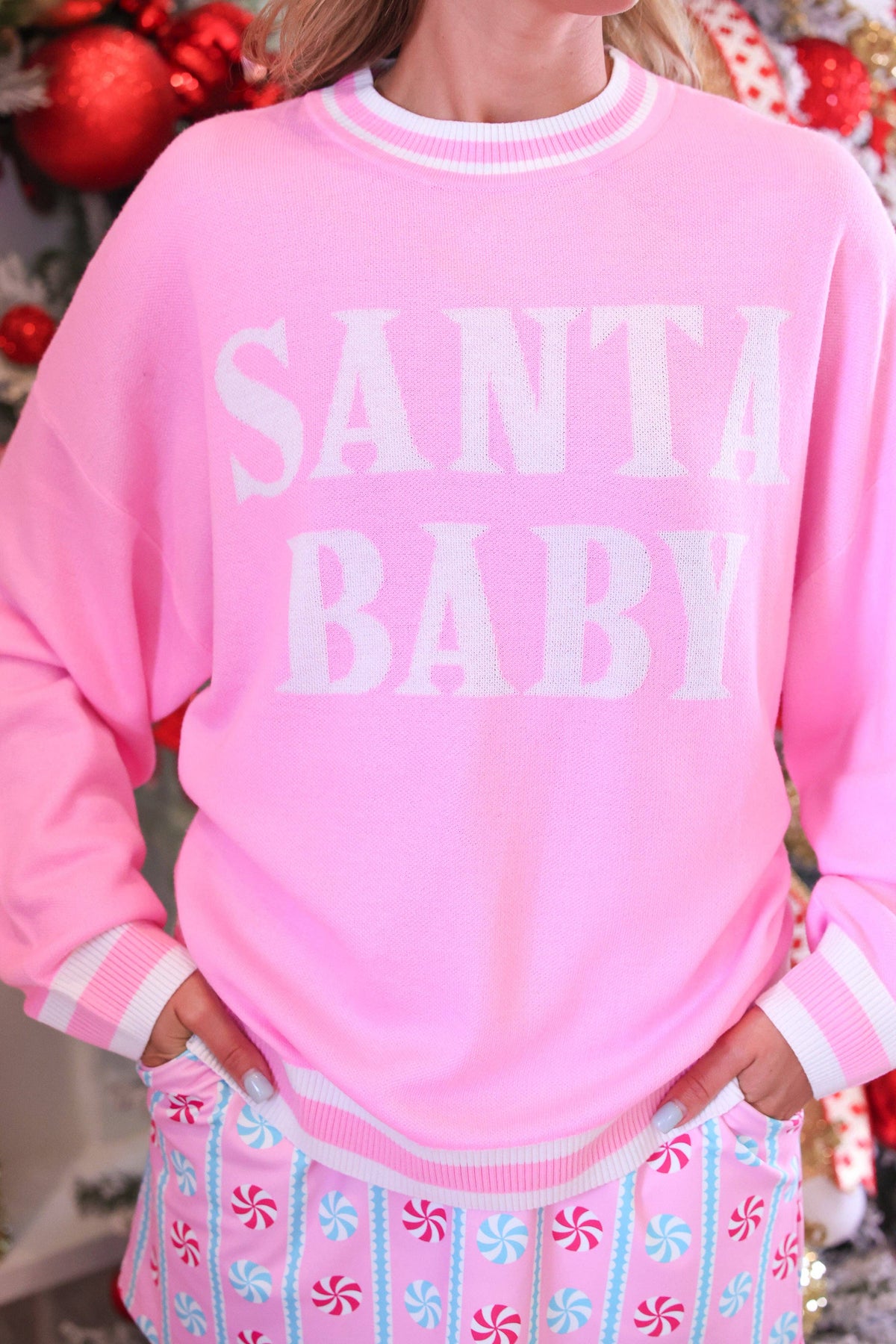 Pink Santa Baby Sweater
