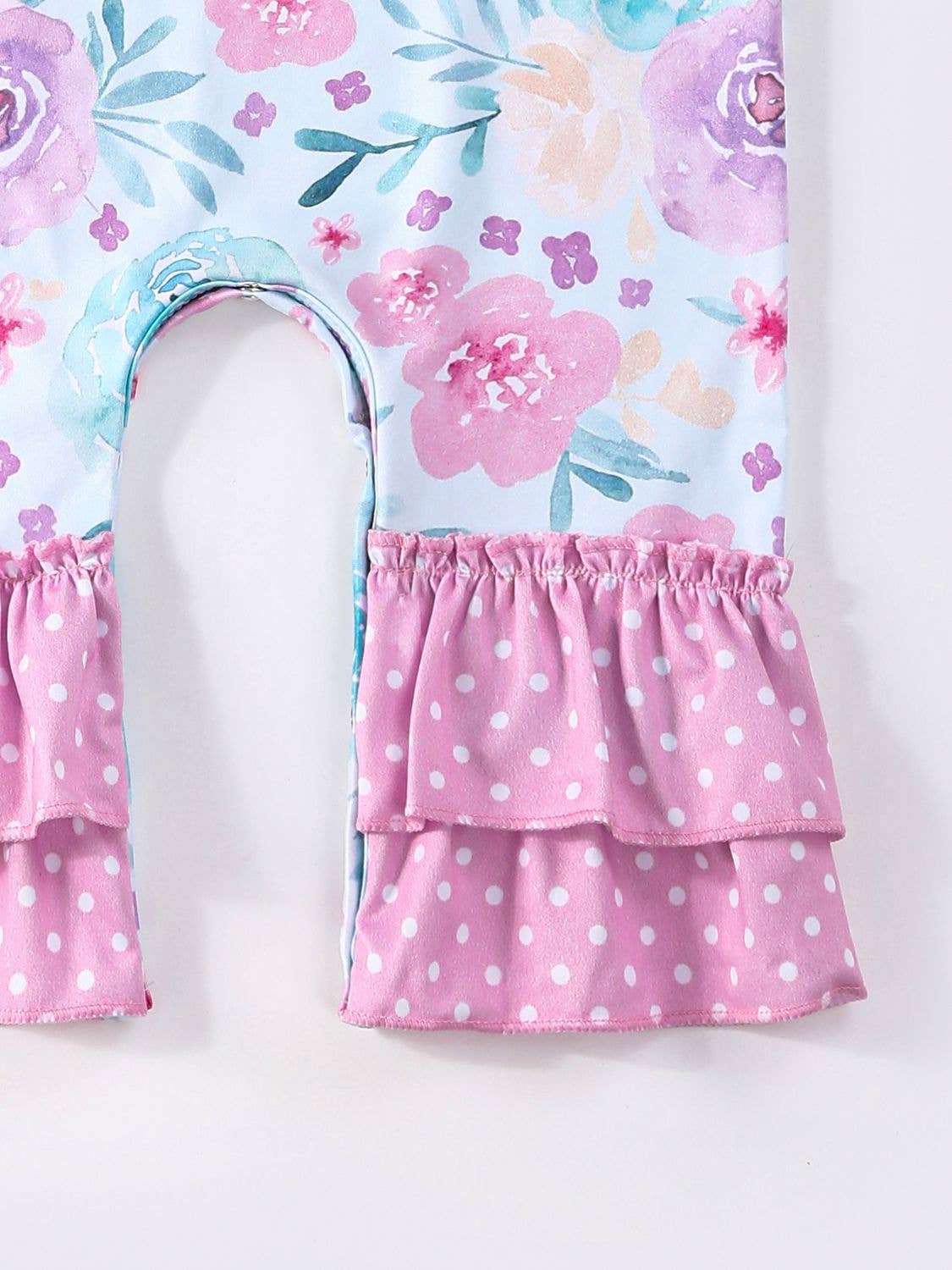 Pink Floral Baby Romper