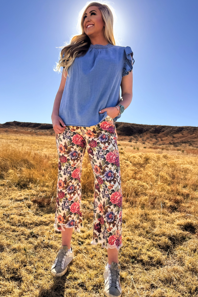 Vintage Floral Jeans