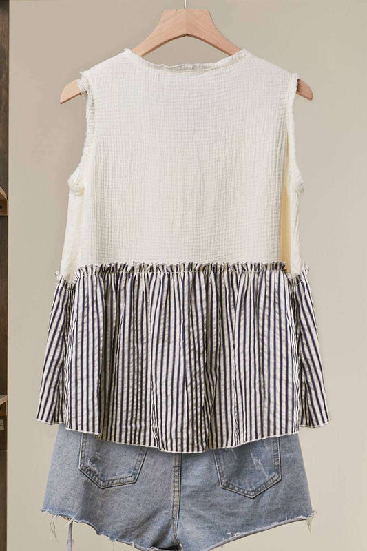Striped Tiered Top