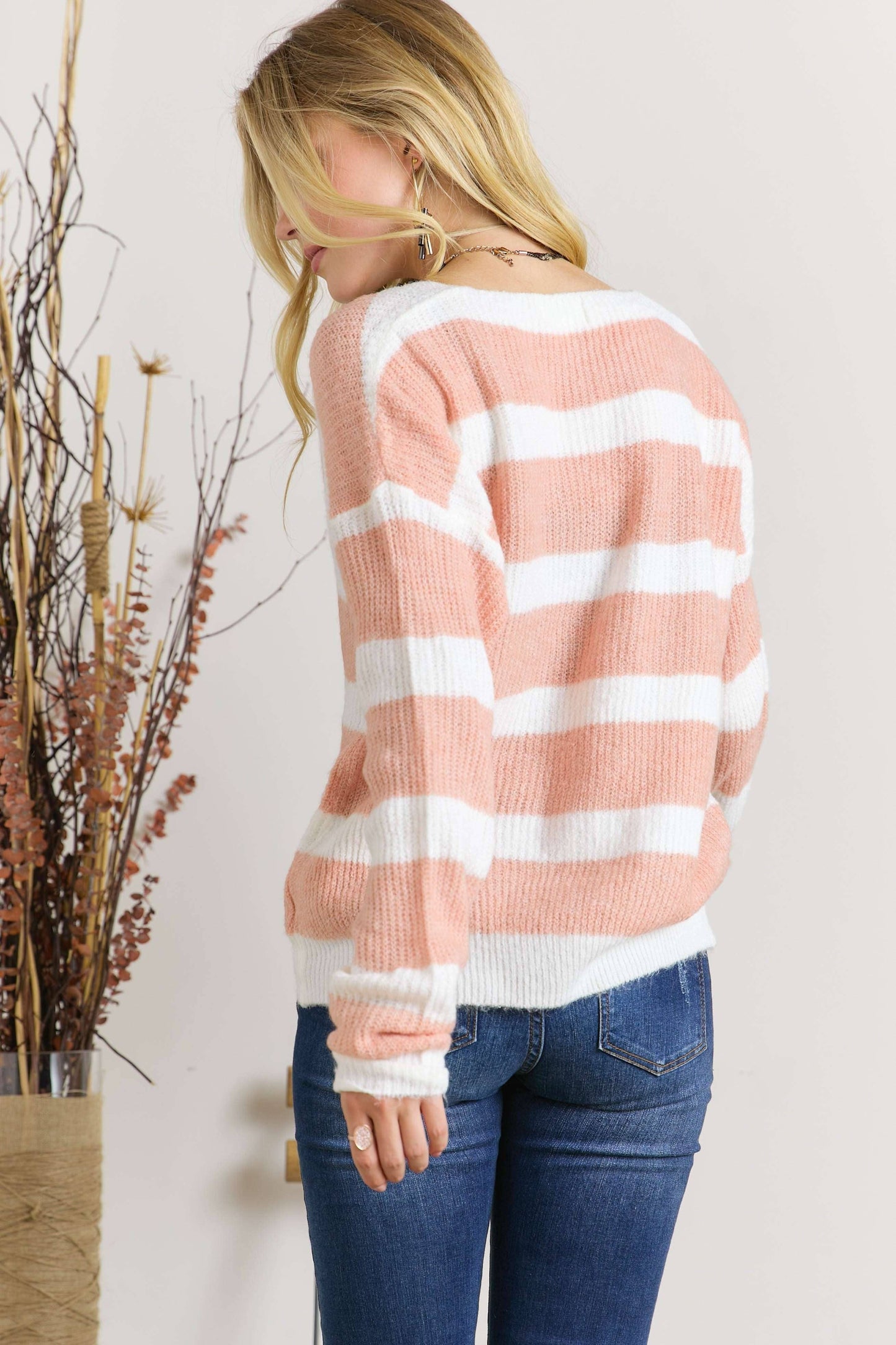 Pink Stripe Sweater