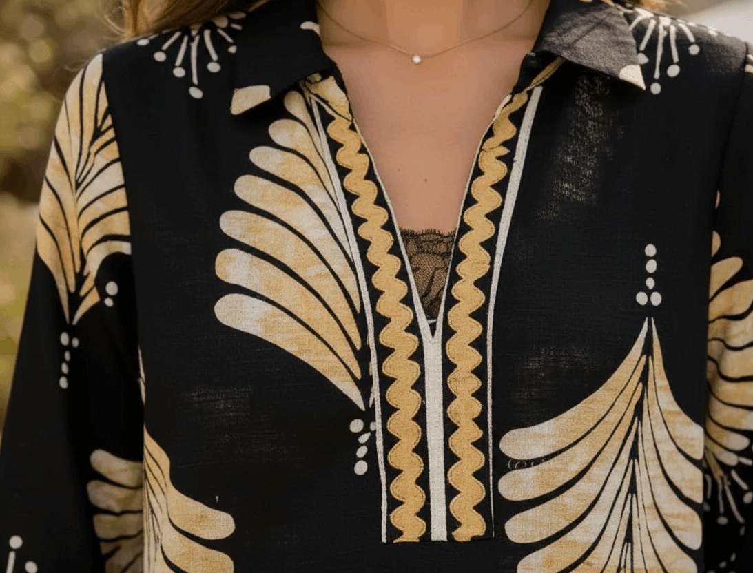 Black & Gold Blouse
