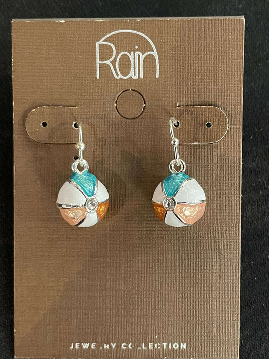 Striped Beach Ball Earrings - Style Junkie Boutique
