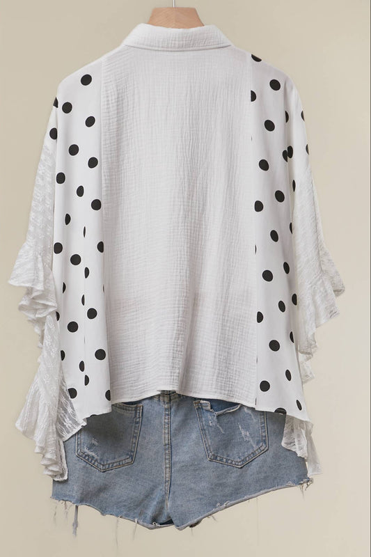 Polka Dots & Lace Blouse