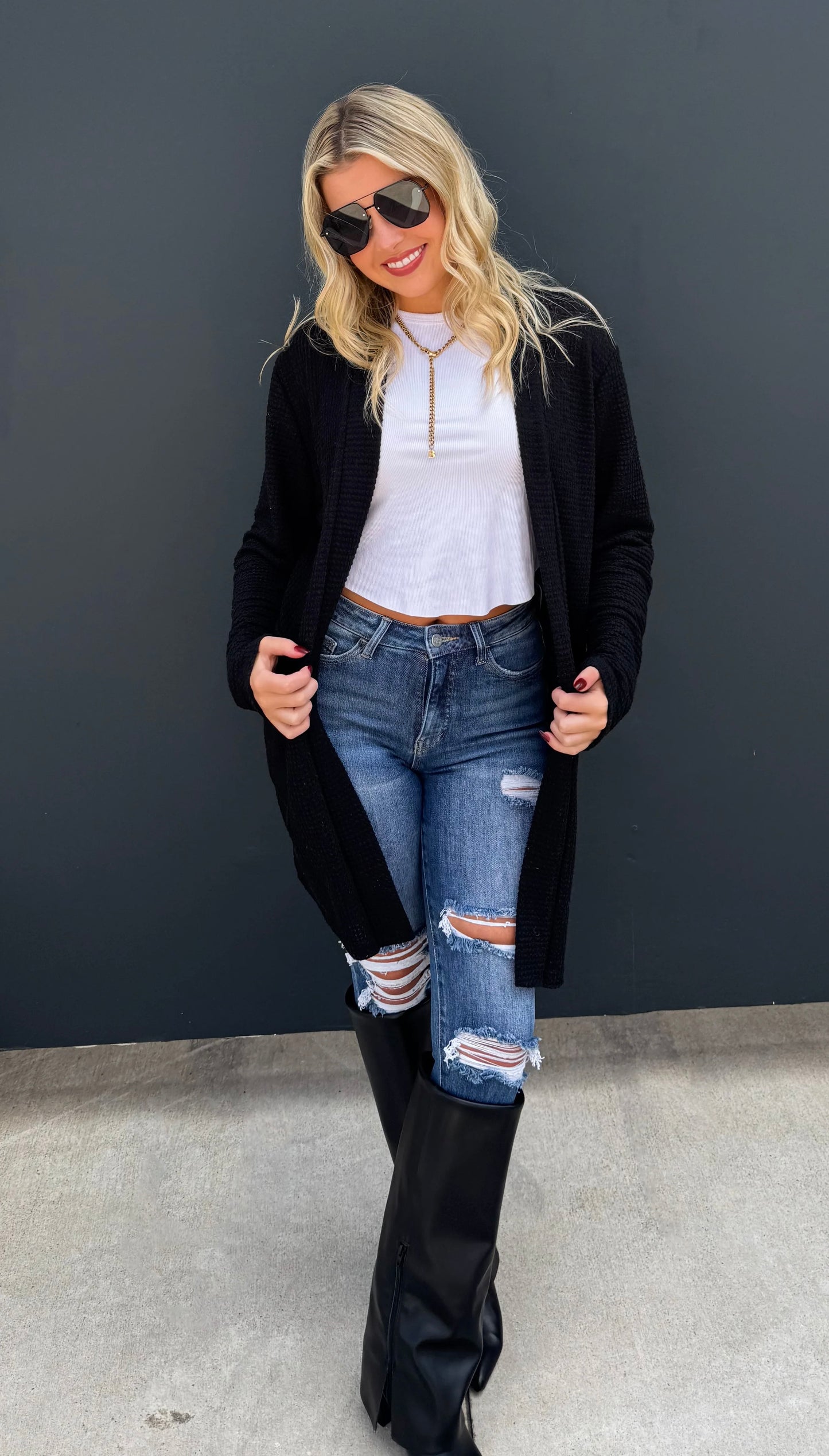 Black Lola Cardigan