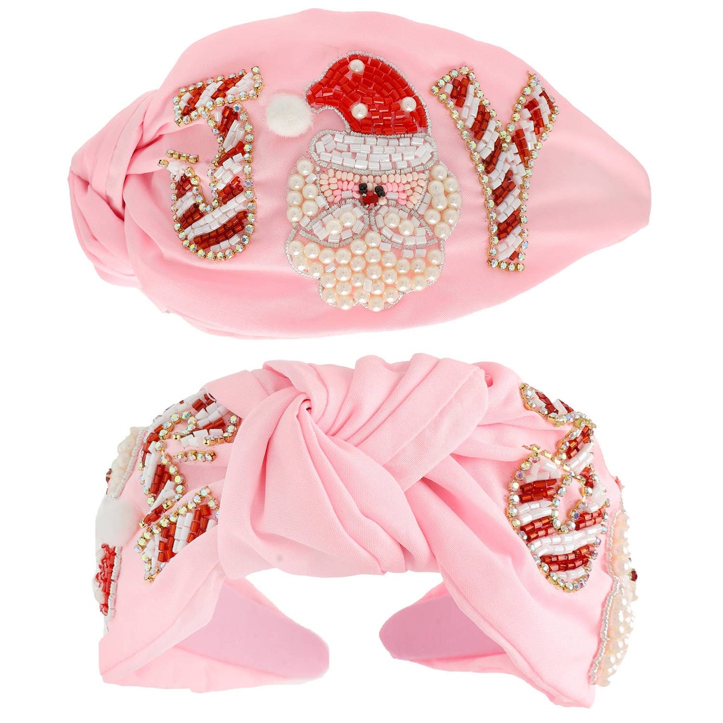 Pink Christmas Joy Jeweled Headband