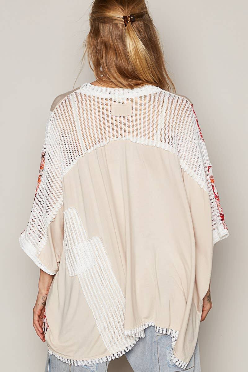 Frayed Edge Flowy Top