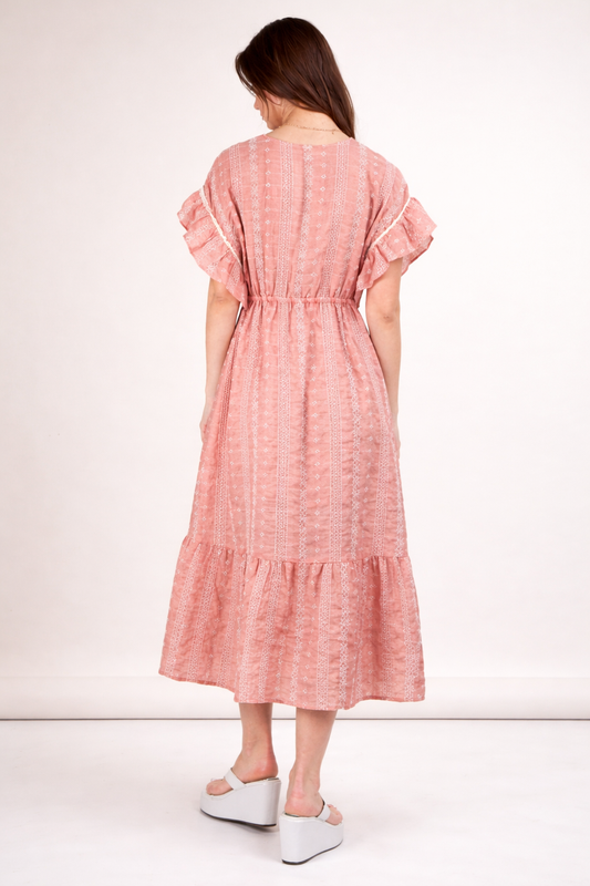 Embroidered Midi Dress