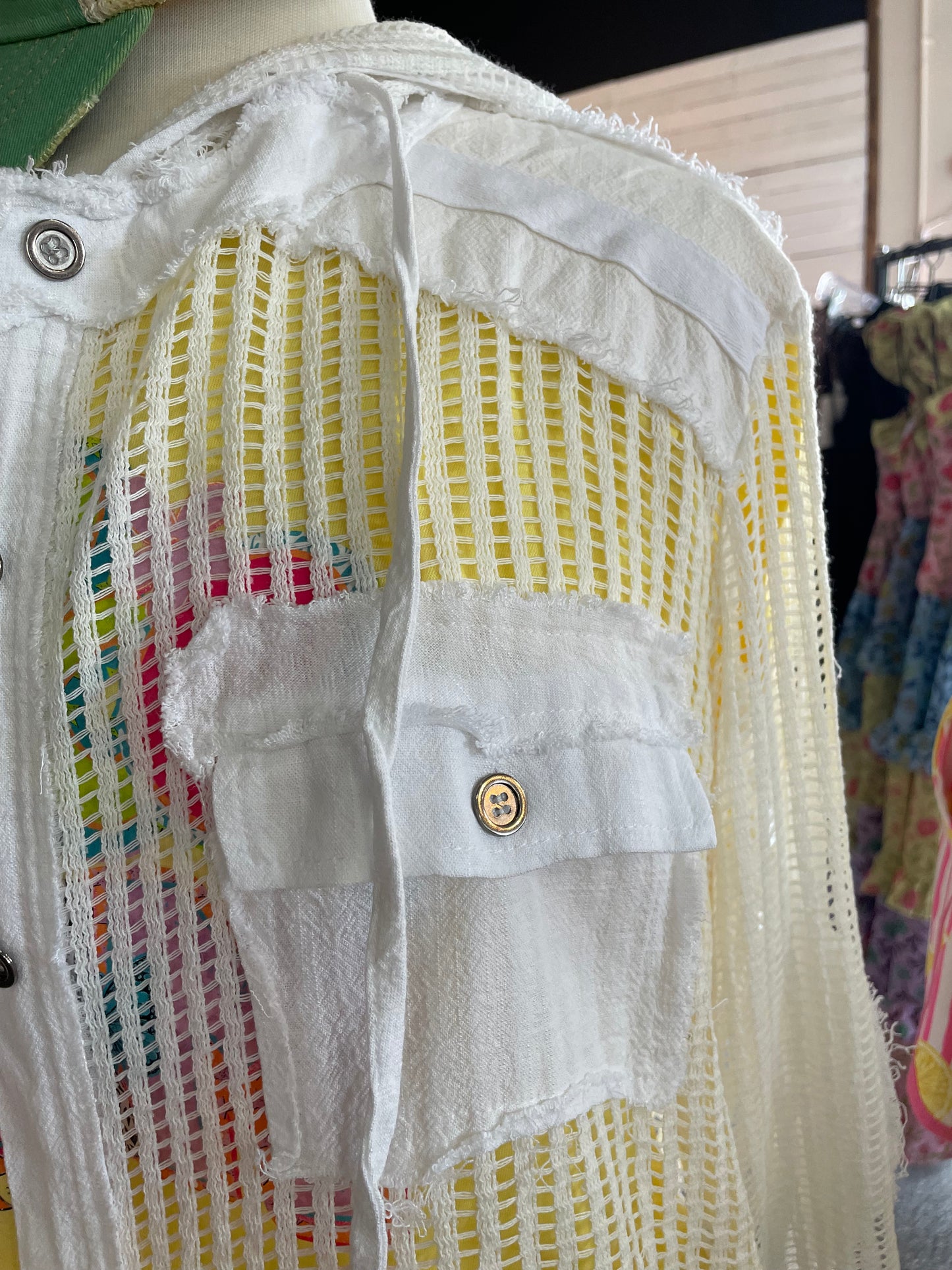 White Crochet Hoodie