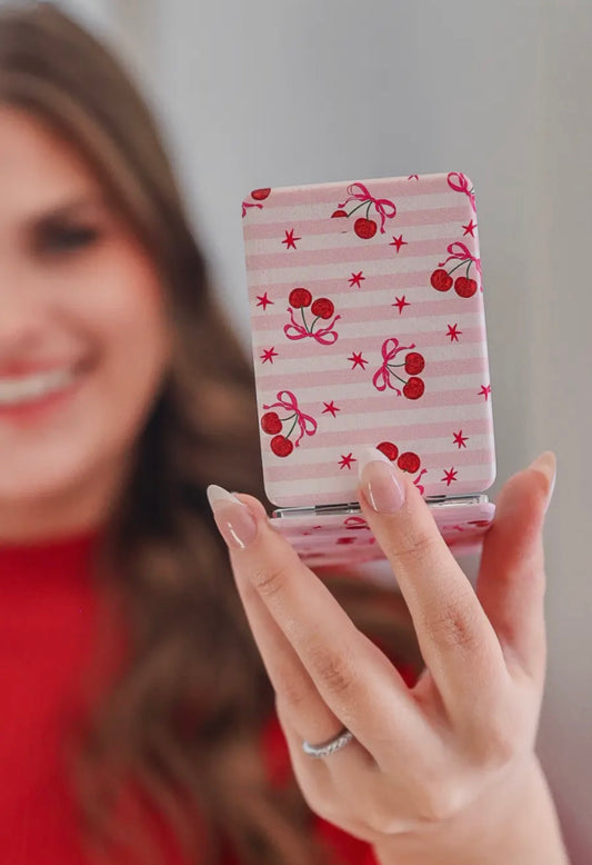 Compact Mirror - Cherries
