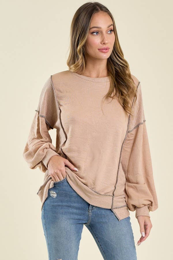 French Terry Sweatshirt - Taupe
