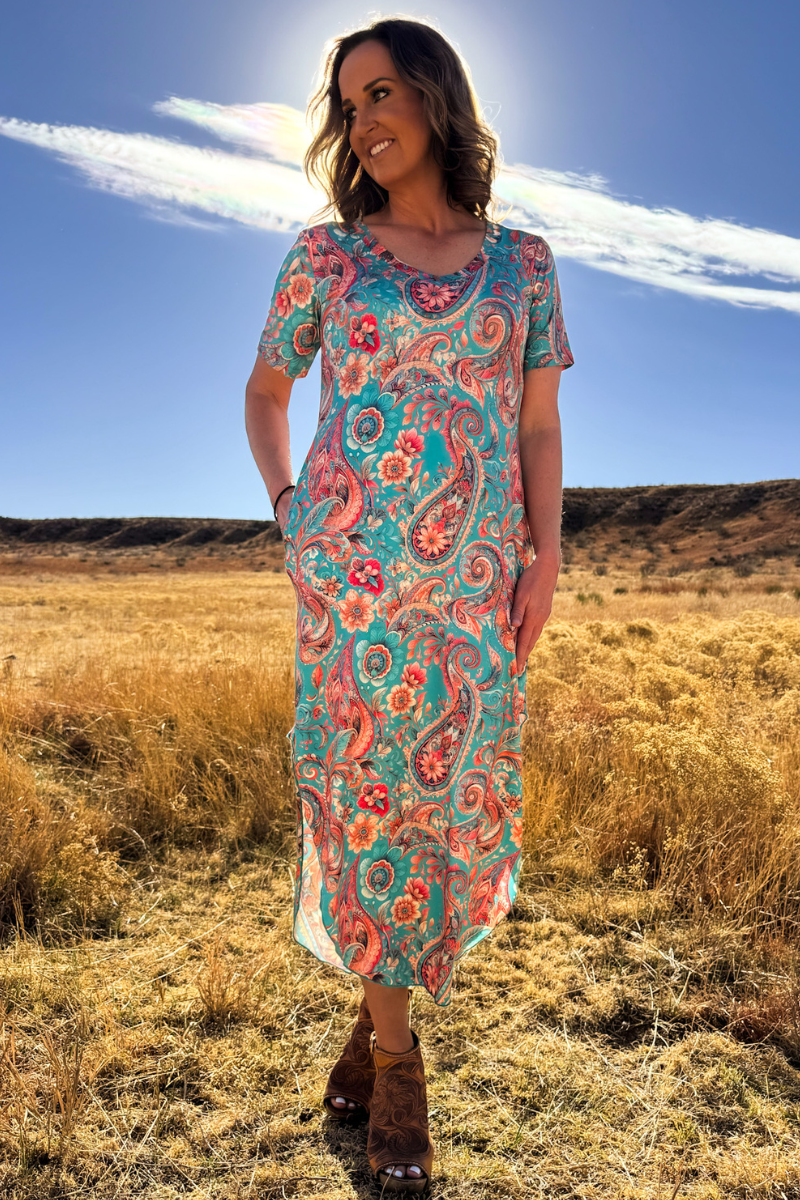 Willow Paisley Maxi Dress