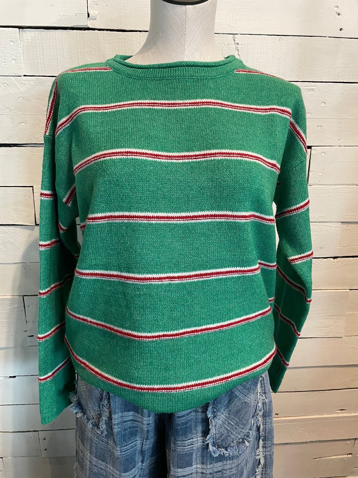 Green Stripe Sweater