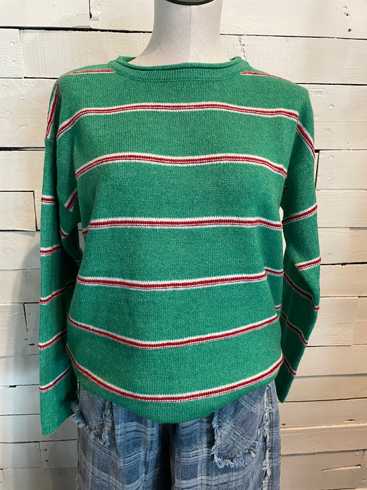 Green Stripe Sweater