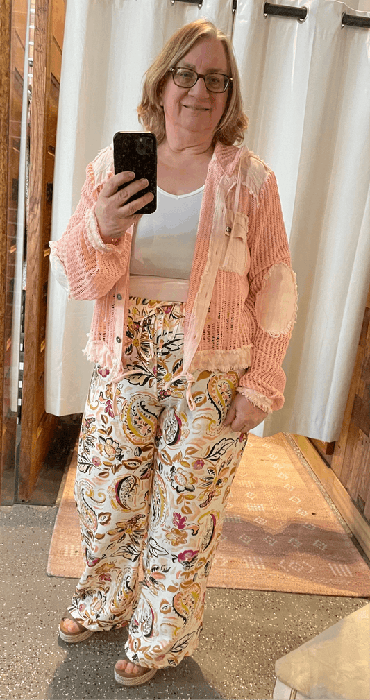 Paisley Wide Leg Pant