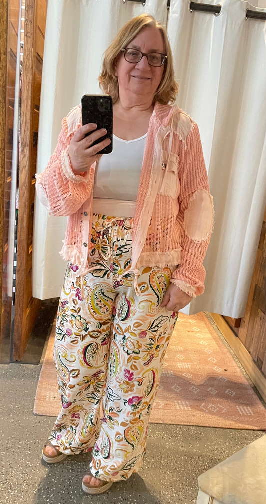 Paisley Wide Leg Pant