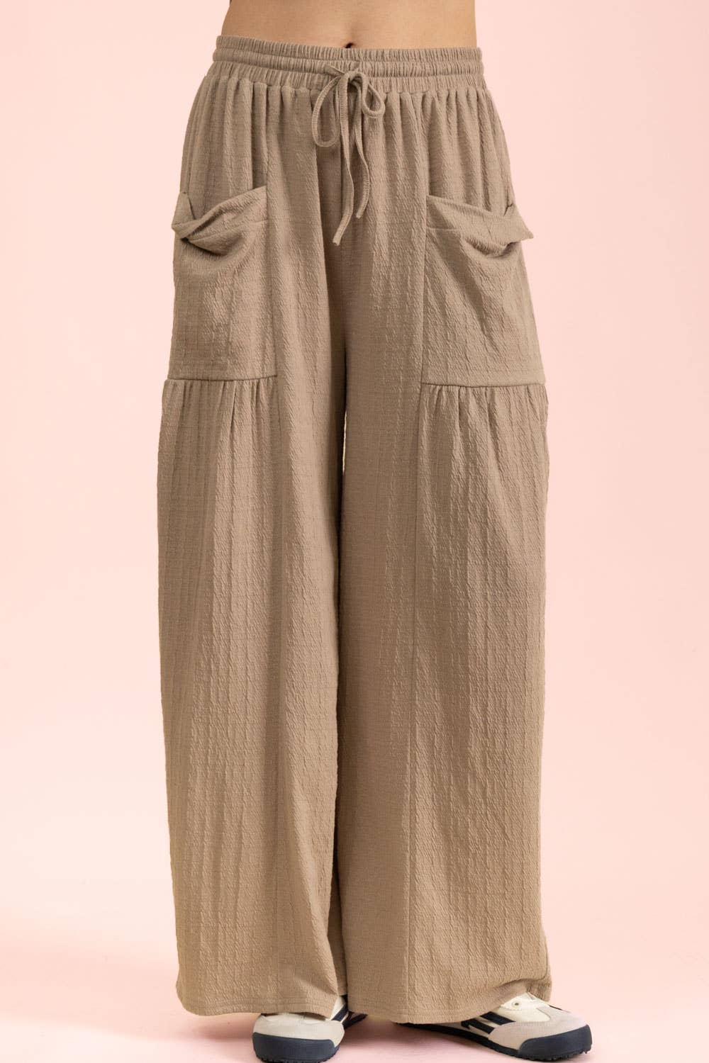 Mocha Wide Leg Knit Pants