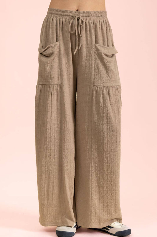 Mocha Wide Leg Knit Pants