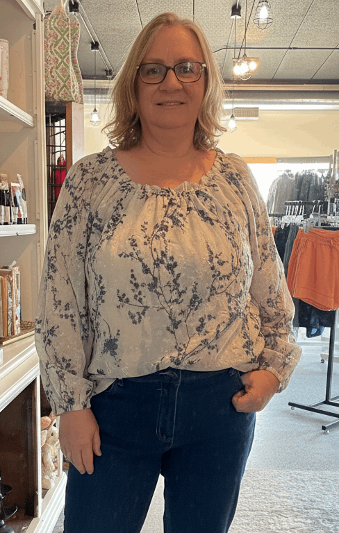 Floral Eyelet Blouse