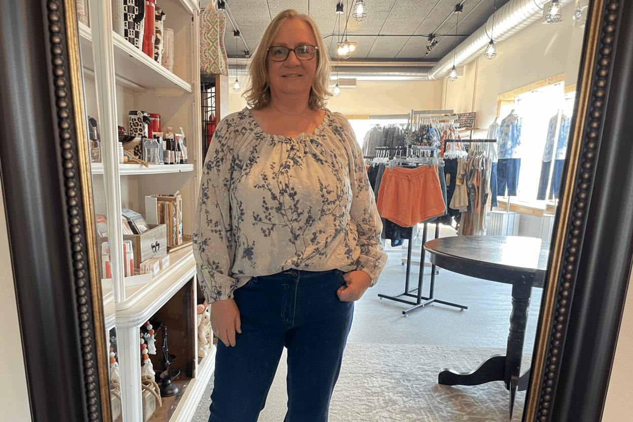 Floral Eyelet Blouse