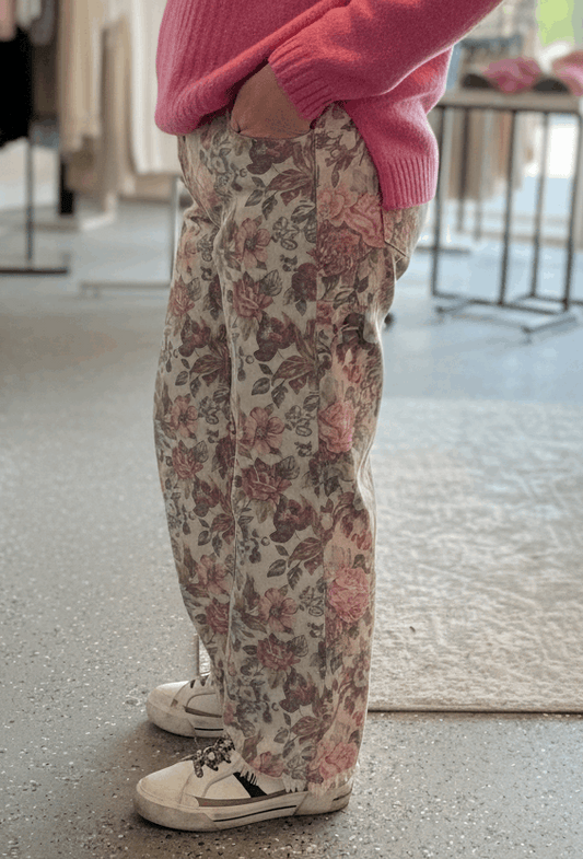 Vintage Floral Jeans