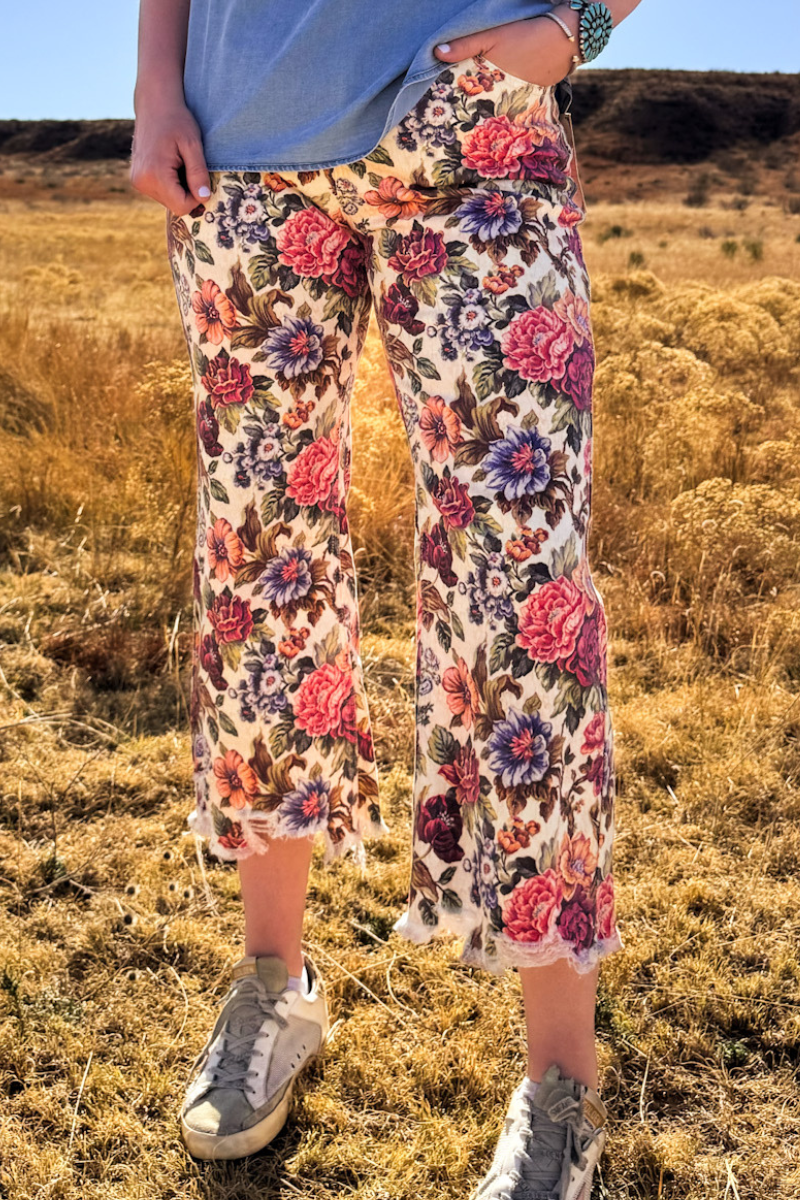 Vintage Floral Jeans