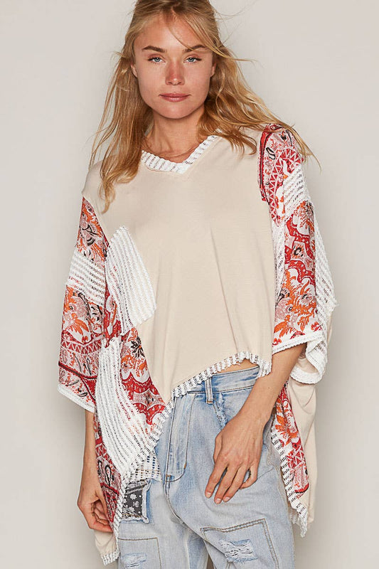 Frayed Edge Flowy Top