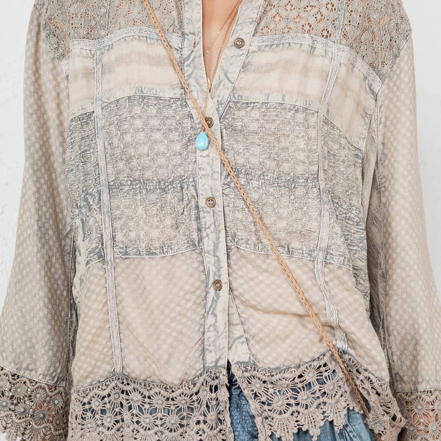 Latte Lace Patch Shacket