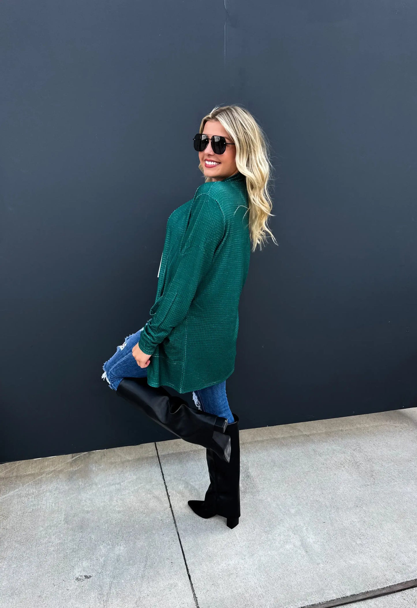 Green Lola Cardigan