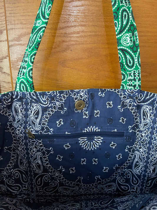 Green Paisley Tote