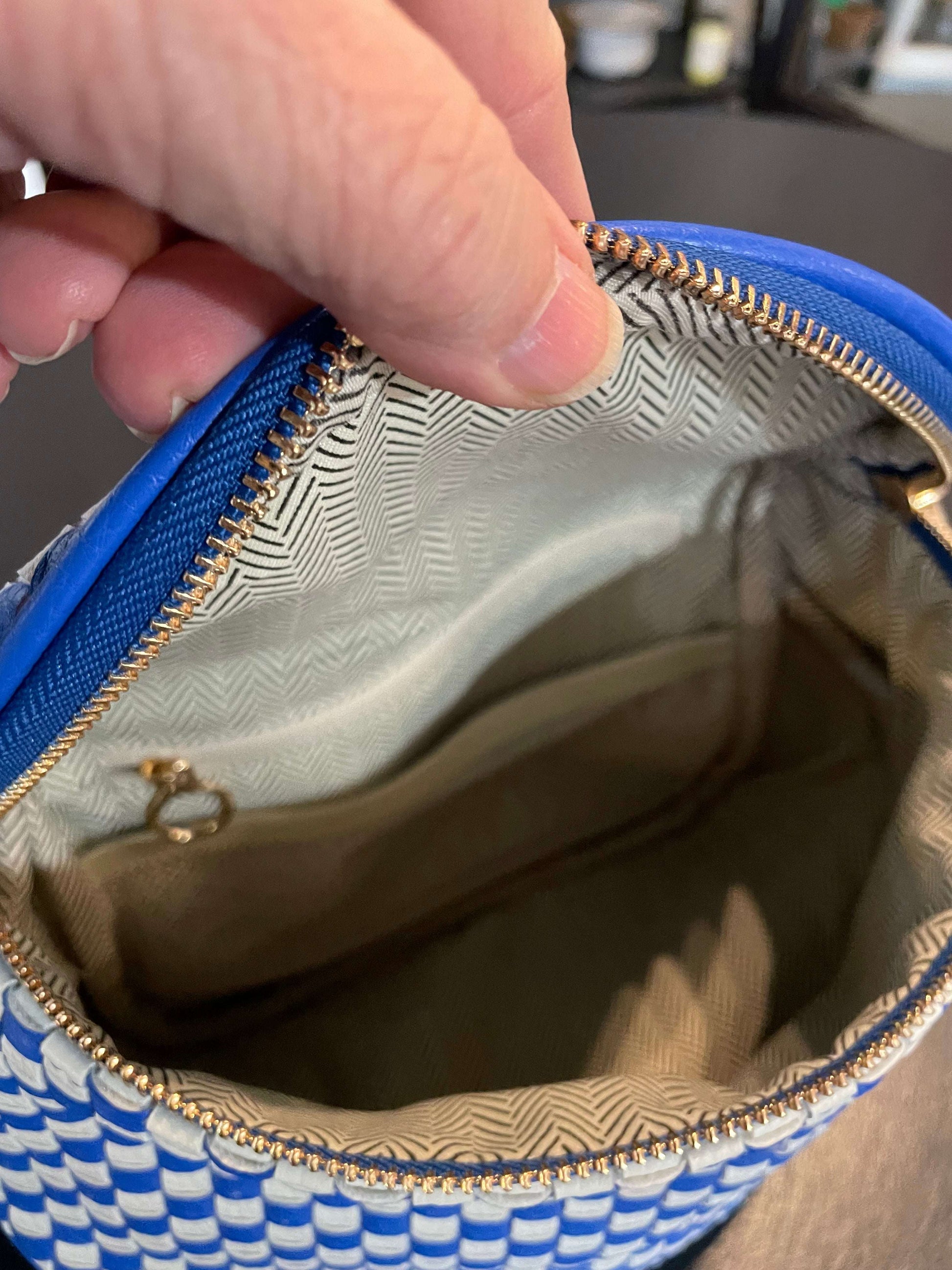 Royal Blue Checker Purse